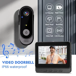 4.3Inch 2.4G Wireless Video Doorbell Camera WiFi