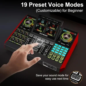 G10 Professional Karaoke Live Sound Card,5 Channel 48V