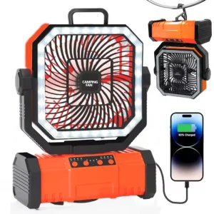 New Battery Powered  Camping Fan with 360° Rotation