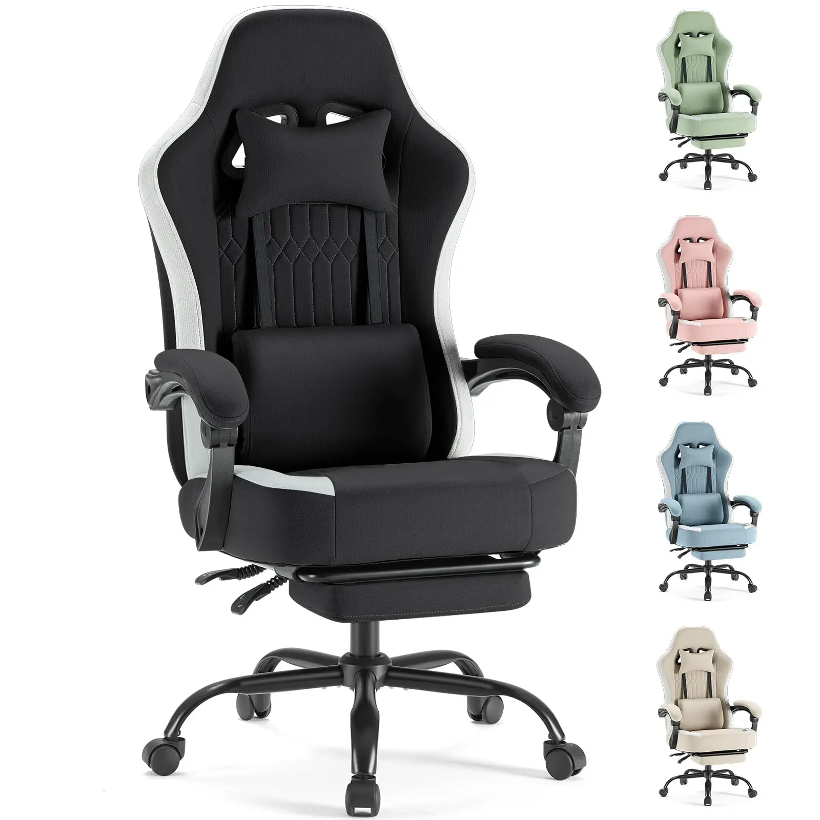 Ergonomic Computer Gaming Chair Height Adjustable 360° Swivel - Image 2