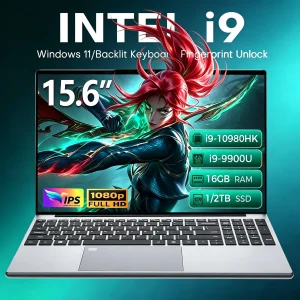 15.6" Gaming Laptop PC Intel Core Notebook Fingerprint UnIock Gamer Laptop