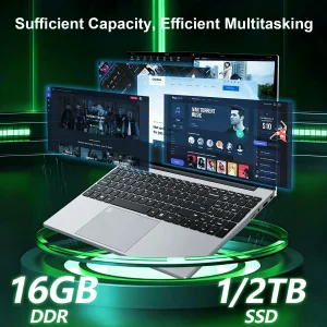 15.6" Gaming Laptop PC Intel Core Notebook Fingerprint UnIock Gamer Laptop - Thumbnail Image 3