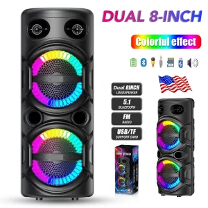 3000W Portable Bluetooth Speaker Sub Woofer Heavy Bass Sound System