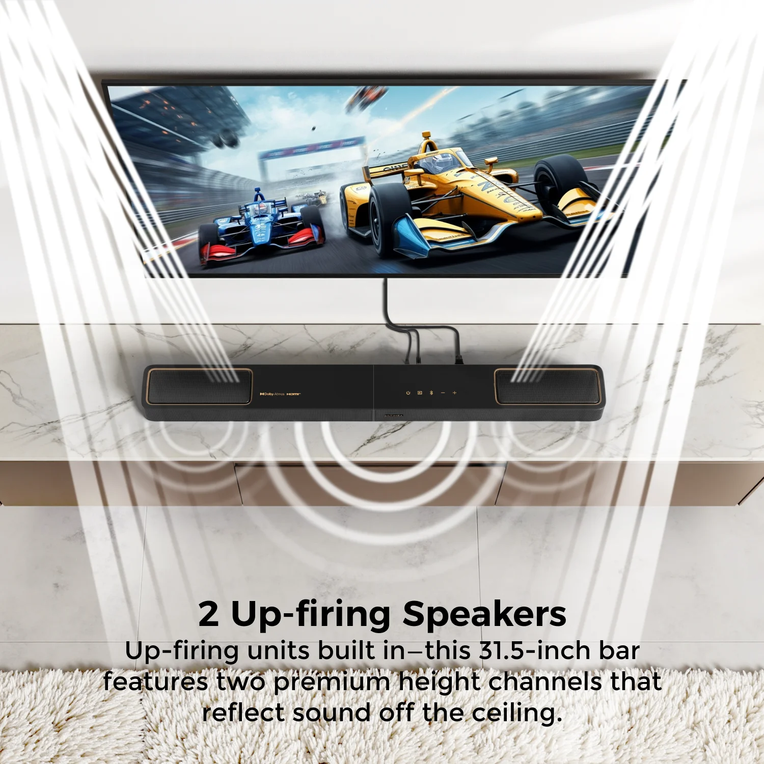 Surround Sound System for TV with Subwoofer & 2 Surround Speakers - Image 2