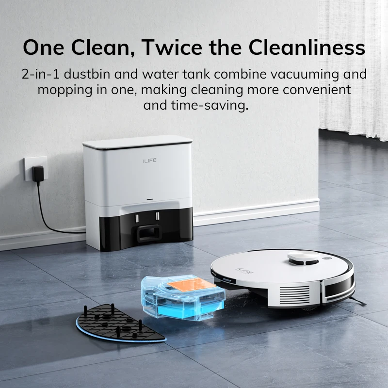 Robot Vacuum and Mop Combo, Self Emptying, 60 Day Capacity - Image 2