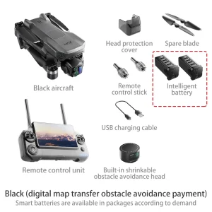GPS Mini Drone 4K 3-Axis Professional Brushless Drone s - Thumbnail Image 3