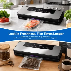 Automatic Food Vacuum Sealer Machine with 60 Free Bags - Thumbnail Image 2