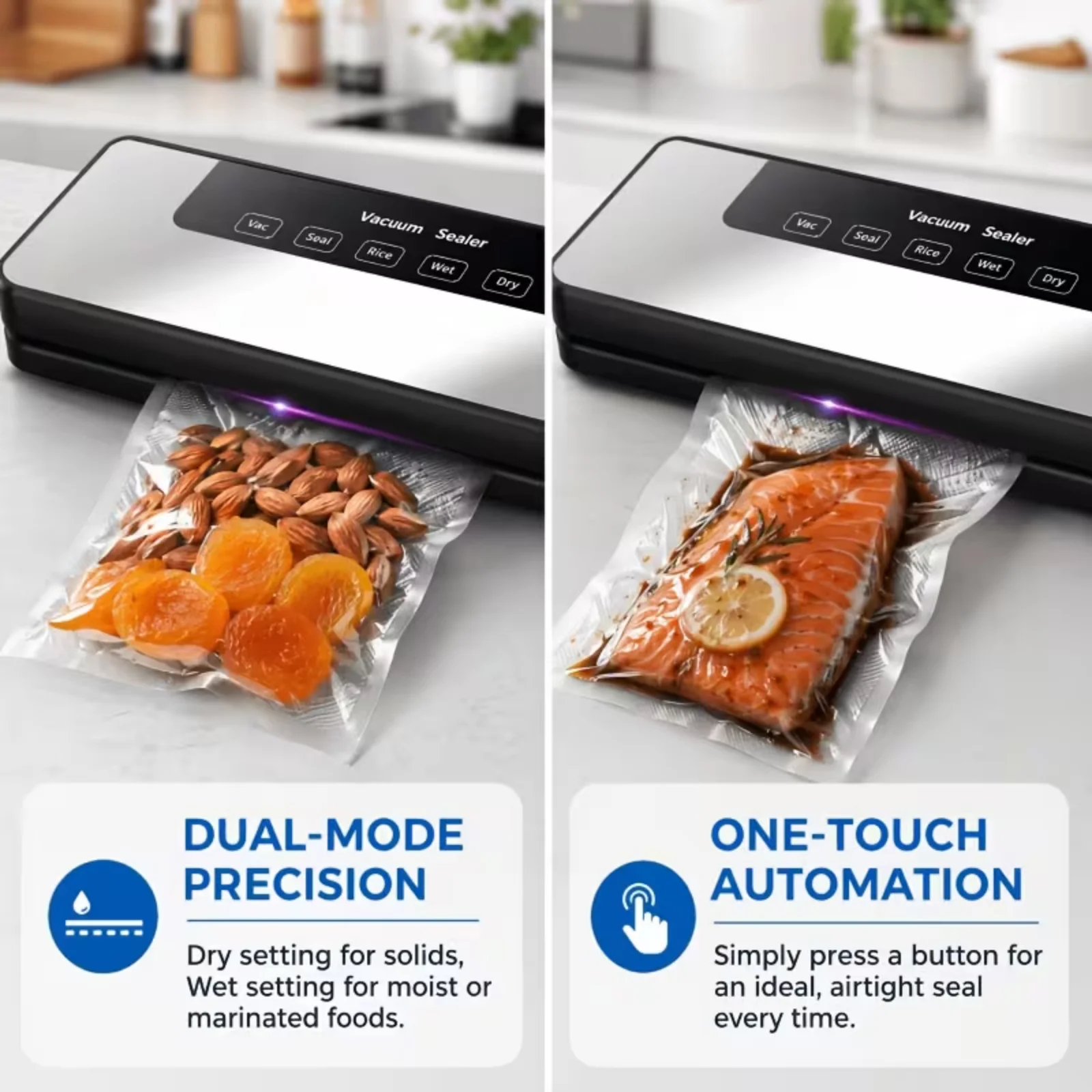 Automatic Food Vacuum Sealer Machine with 60 Free Bags - Image 3