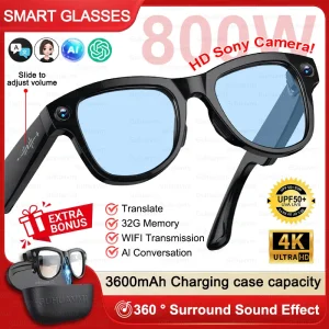 Large Battery Smart Glasses 8MP HD Camera Video Recording - Thumbnail Image 7