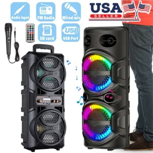 3000W Portable Bluetooth Speaker Sub Woofer Heavy Bass Sound System - Thumbnail Image 2