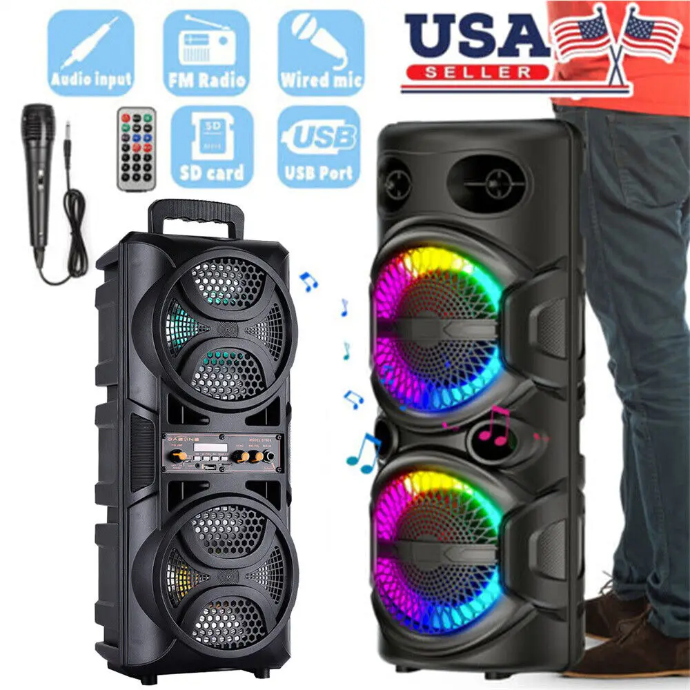 3000W Portable Bluetooth Speaker Sub Woofer Heavy Bass Sound System - Image 2