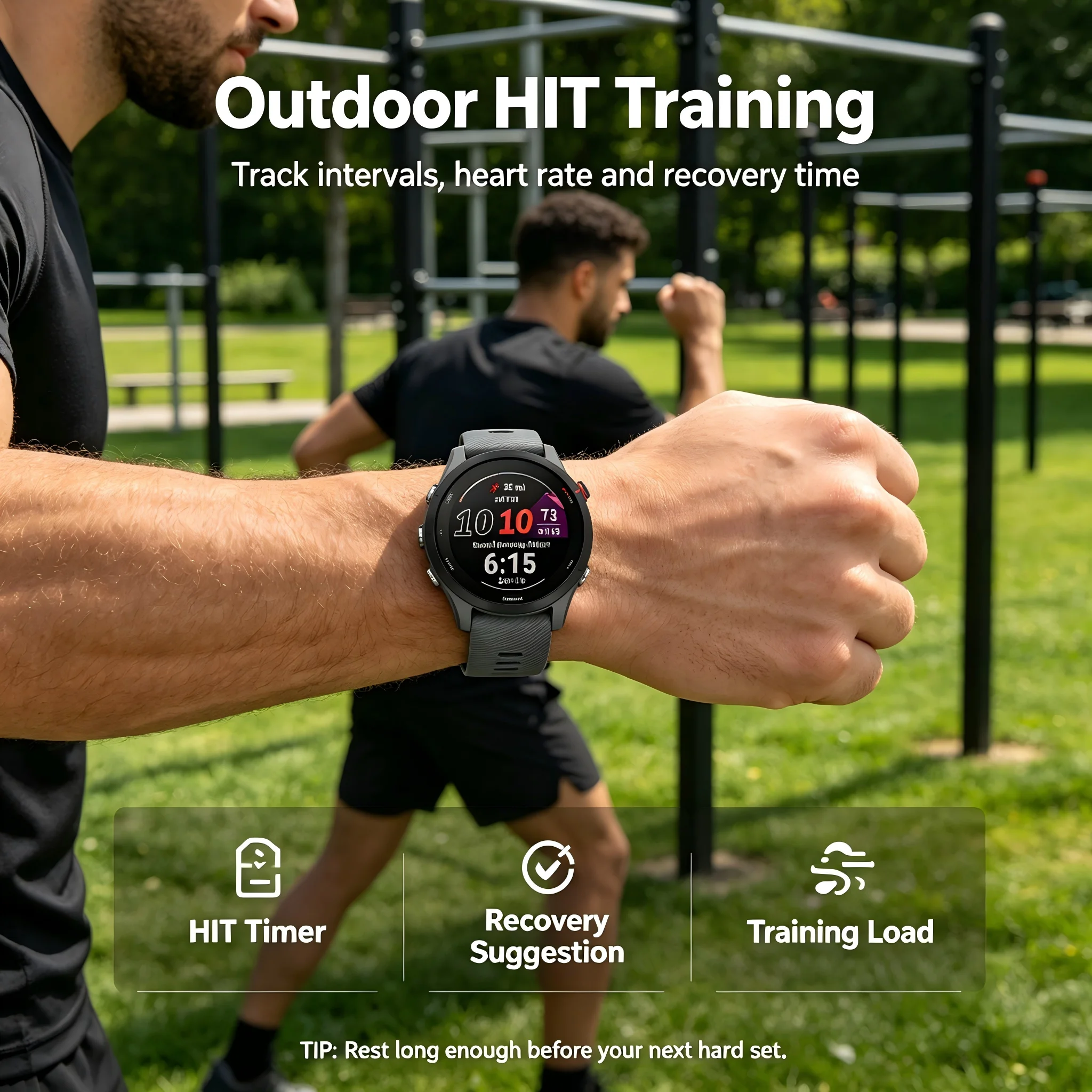 Forerunner 255 Smartwatch for Men Women, Multisport Fitness Tracker - Image 1